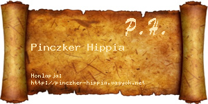 Pinczker Hippia névjegykártya